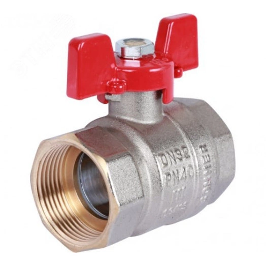 Кран шаровой 1 1/4 ВН/ВН, ручка бабочка