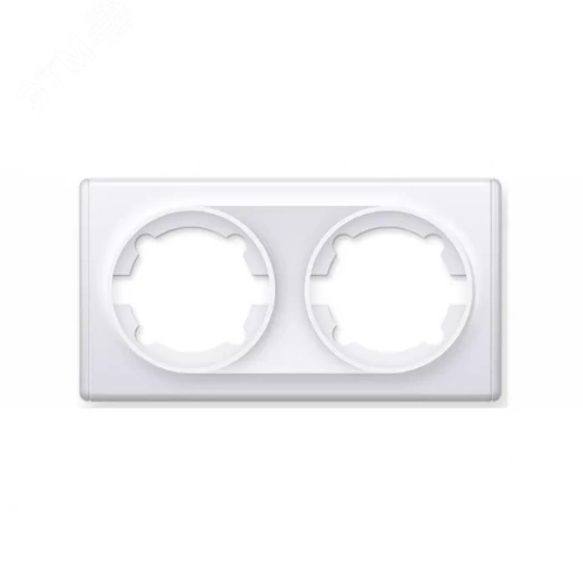 Рамка двойная, цвет белый (серия Florence)