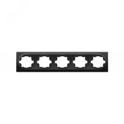 Рамка на 5 приборов, цвет чёрный (серия Florence)