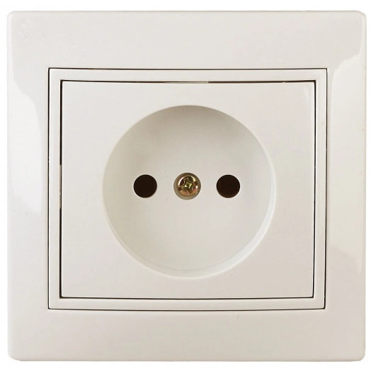Розетка Intro Plano 1-201-02 без заземления 2P, 16А-250В, IP20, СУ, слоновая кость