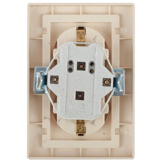 Розетка Intro Plano 1-205-05 с заземлением двойная 2X2P+E Schuko, 16А-250В, IP20, СУ, антрацит