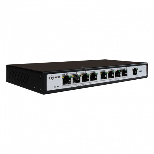 Коммутатор SKAT PoE 120Вт Порты: 8-Ethernet, 1-Uplink