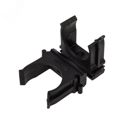 Крепеж-клипса для трубы 25 мм, черная (100 шт./уп.), REXANT