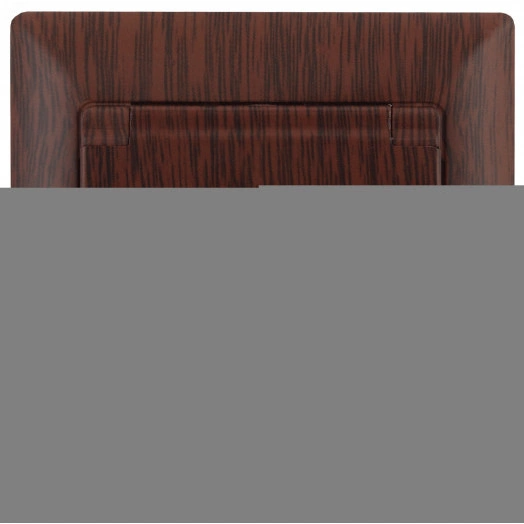 Розетка Intro Solo 4-203-10 с заземлением 2P+E Schuko с крышкой, 16А-250В, IP20, СУ, венге