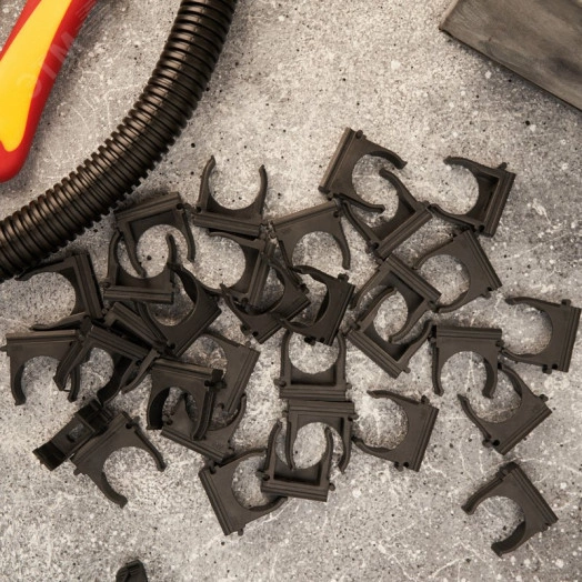 Крепеж-клипса для трубы 16 мм серая (10 шт./уп.), REXANT