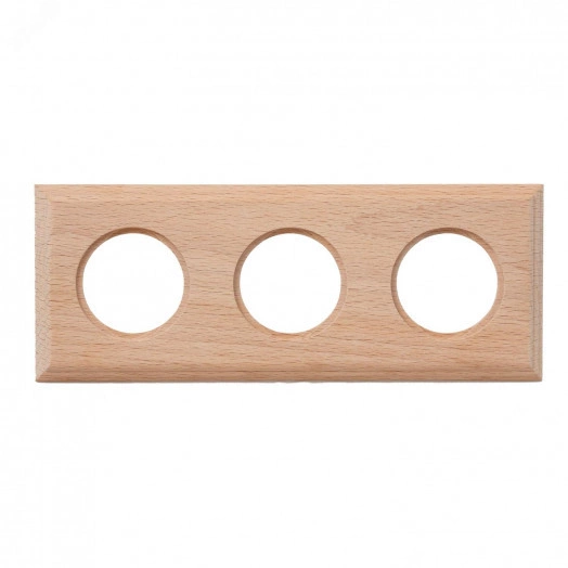 Шедель Рамка 3-х постовая для скрытого монтажа (дерево, Натурэль)