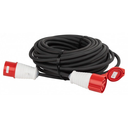 Удлинитель силовой IND380-U-1e-5x4-20m-IP44 на 380В в бухте 1 розетка CEE 5P 20м КГ 5х4 32A IP44
