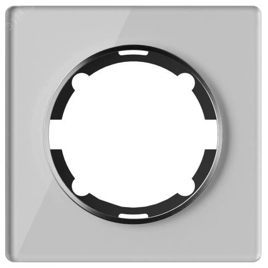 Рамка стеклянная одинарная, цвет серый