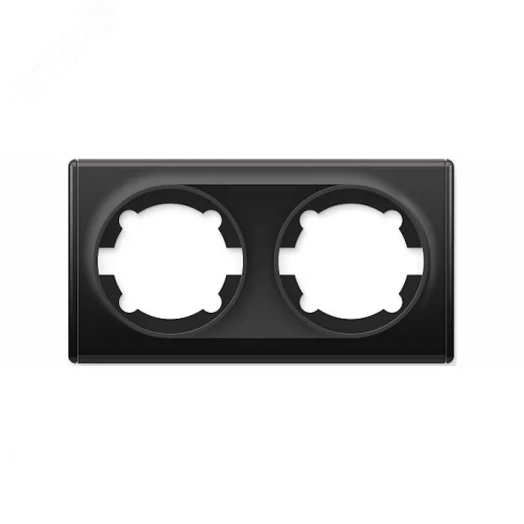 Рамка двойная, цвет чёрный (серия Florence)