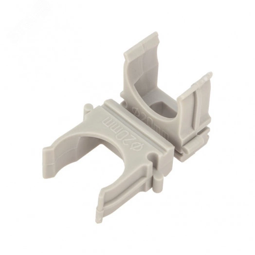 Крепеж-клипса для трубы 20 мм серая (10 шт./уп.), REXANT