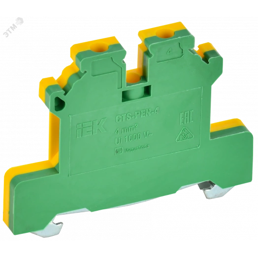 Колодка клеммная CTS-PEN земля 4мм2 желто-зеленая