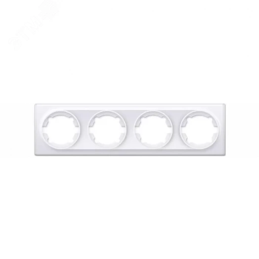 Рамка на 4 прибора, цвет белый (серия Florence)