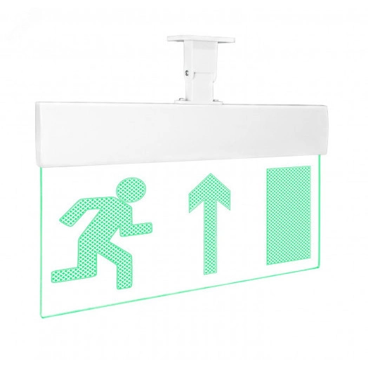 Оповещатель световой с резервным источником питания Молния-220-РИП Ультра Человек вправо стрелка вверх в дверь зеленые светодиоды