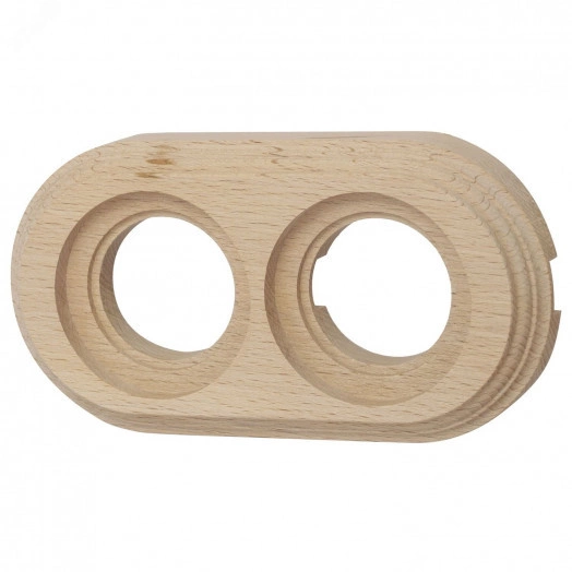 Лизетта Рамка 2 постовая для открытой проводки (Натурэль на бревно 280мм)