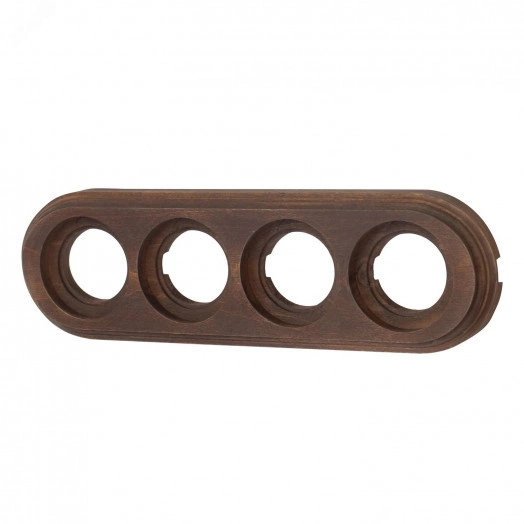 Лизетта Рамка 4 постовая для открытой проводки (Старое дерево на бревно 200мм)