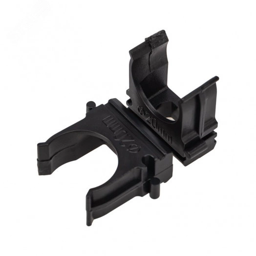 Крепеж-клипса для трубы 20 мм черная (10 шт./уп.), REXANT