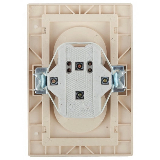 Розетка Intro Plano 1-204-03 без заземления двойная 2х2P, 16А-250В, IP20, СУ, алюминий