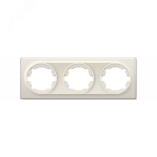 Рамка тройная, цвет бежевый (серия Florence)