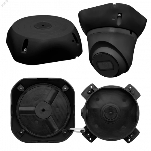 Коробка монтажная универсальная МК-3 (чёрная) для видеокамер