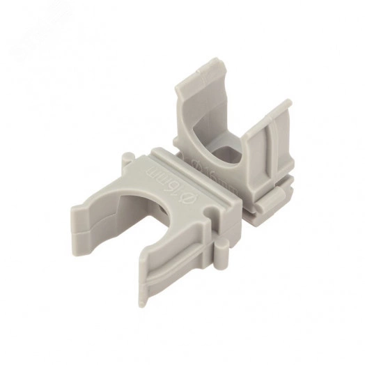 Крепеж-клипса для труб 16 мм, серая (100 шт./уп.), REXANT