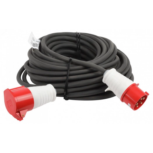 Удлинитель силовой IND380-U-1e-5x4-30m-IP44 на 380В в бухте 1 розетка CEE 5P 30м КГ 5х4 32A IP44