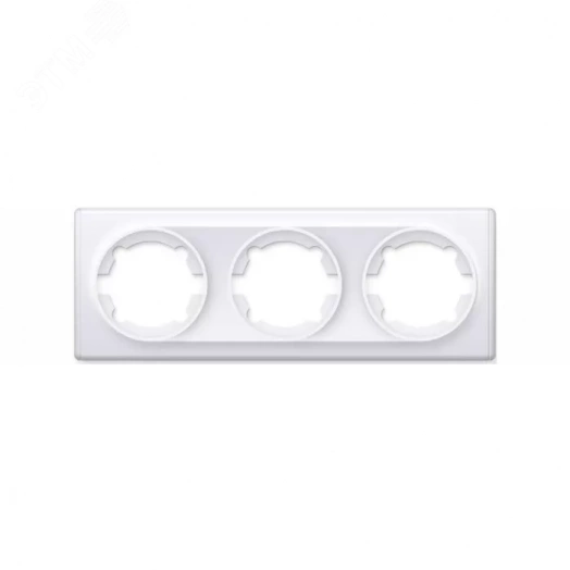 Рамка тройная, цвет белый (серия Florence)