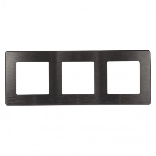 Рамка для розеток и выключателей Серия 12 12-5103-12 на 3 поста, Эра12 Сатин, графит