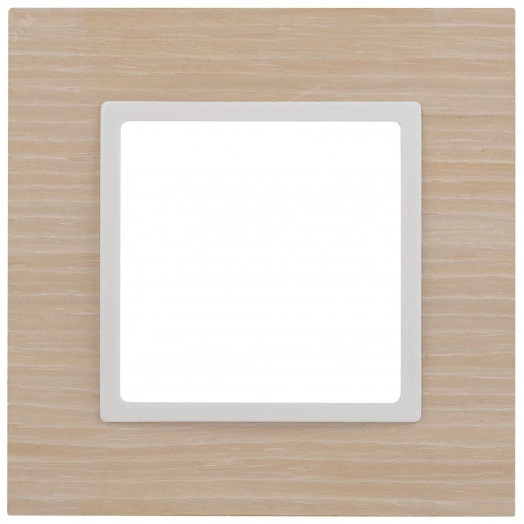 Рамка на 1 пост, дерево, Эра Elegance, белён.дуб-бел (10/50/3200) 14-5301-01