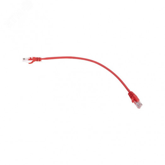 Патч-корд U/UTP, CAT 5e, RJ45-RJ45, 26AWG, LSZH, красный, 0,3 м,