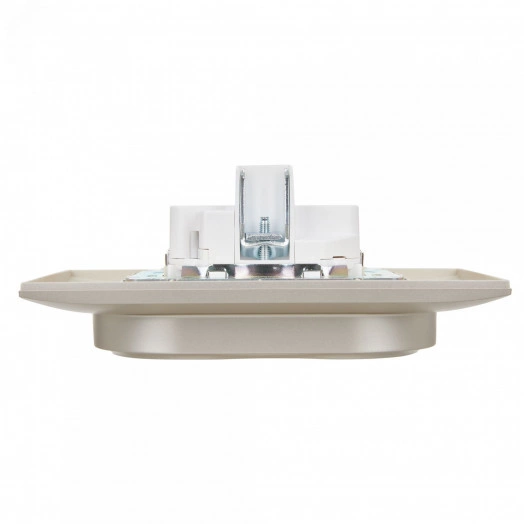 SKANDY Розетка 2-местная с заземлением с защитными шторками 16А в сборе SK-R07Sh шампань IEK