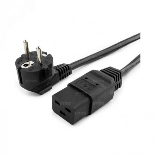 Шнур питания NTSS для БРП IEC 60320 C19 - CEE 7/7  Schuko. 3х1.5. 1.8 м. ГОСТ