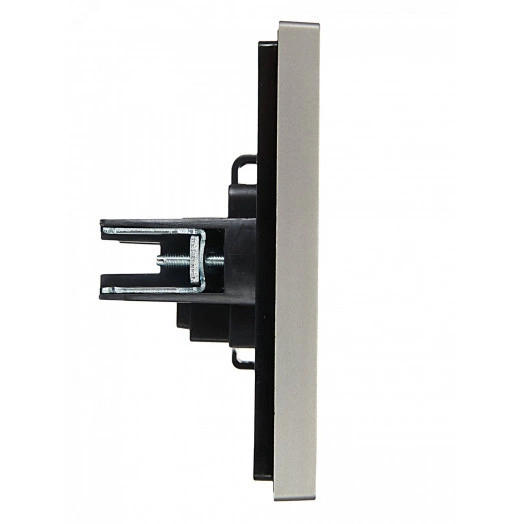 FORTE&PIANO Розетка 1-местная без заземления без защитных шторок винтовое крепление 10А FP518 сталь IEK