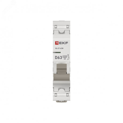 Автоматический выключатель 1P 63А (D) 4,5kA ВА 47-63N EKF PROxima