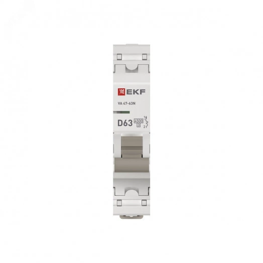 Автоматический выключатель 1P 63А (D) 4,5kA ВА 47-63N EKF PROxima