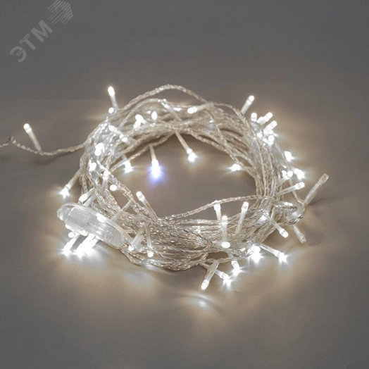 Гирлянда Нить 10м с эффектом мерцания белый прозрачный провод IP44 230В 75LED