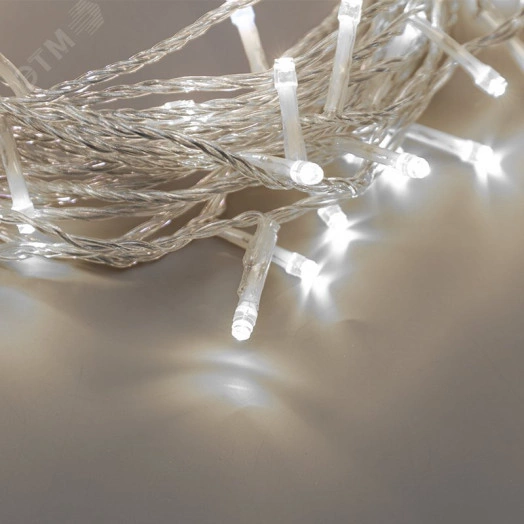 Гирлянда Нить 10м с эффектом мерцания белый прозрачный провод IP44 230В 75LED
