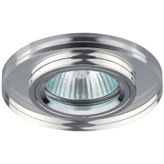 Светильник DK7 CH/WH декор стекло круглый хром/зеркальный ЭРА C0043735