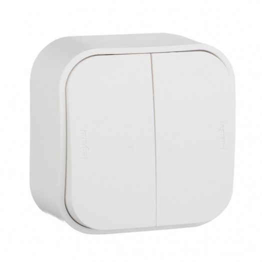 Выключатель 2-кл. ОП Quteo 10А IP20 10AX бел. Leg 782202 Выключатель 2-кл. ОП Quteo 10А IP20 10AX бел. Leg 782202