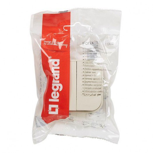 Выключатель 2-кл. ОП Quteo 10А IP20 10AX сл. кость Leg 782232 Выключатель 2-кл. ОП Quteo 10А IP20 10AX сл. кость Leg 782232