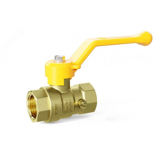 Кран шаровой латунный для манометра Ду 15 Ру 16 ГАЗ рычаг M20