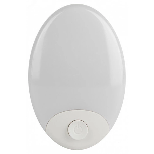 Ночник - светильник светодиодный NN-623-SW-W в розетку с выключателем белый