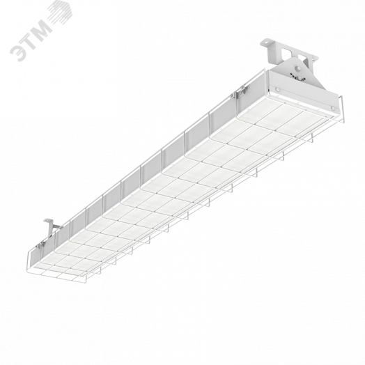 Светильник светодиодный VARTON S270 2.0 спортивный для образовательных учреждений 30 ВТ CRI90 4000 K накладной 1200х212х165 мм IP40 с поворотным кронштейном защитной решеткой и рассеивателем призма аварийный автономный постоянного действия