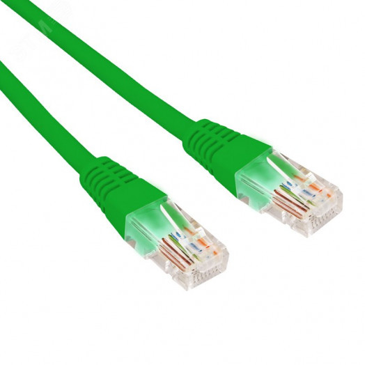 Патч-корд U/UTP, CAT 5e, RJ45-RJ45, 26AWG, LSZH, зеленый, 0,5м,