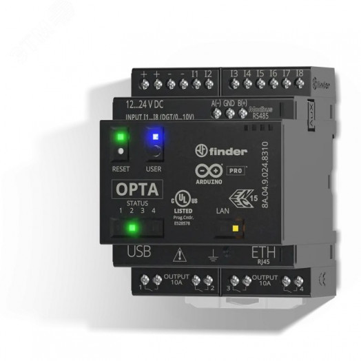 Реле программ. логическое OPTA PLUS(8DI/AI(0-10B) 4DO ethernet RS-485)