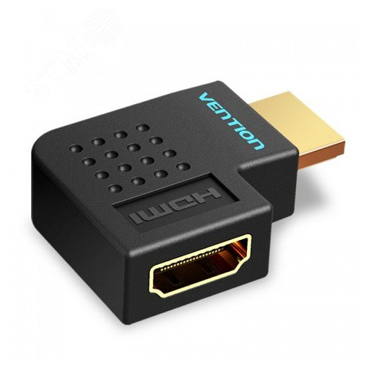 Адаптер переходник HDMI v2.0 19M на 19F, угол 270, контакты позолоченные