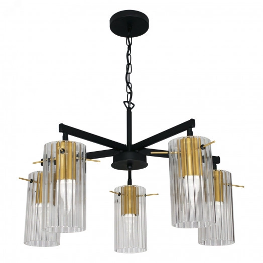 Светильник Эсми 251 черн.зол. (Плафон 0015) НСБ 01-5х60-138 Е27 подвесной