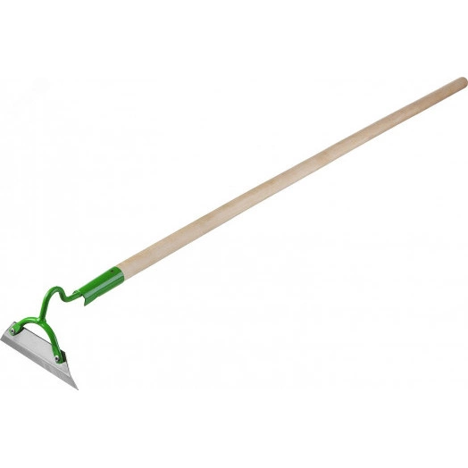 Мотыга 150х50х1290 мм, трапециевидный профиль, нержавеющая сталь, деревянный черенок