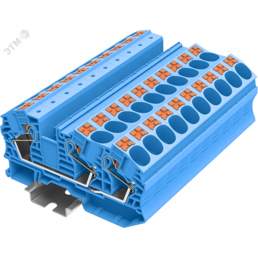 Клемма TP 1-2 проходная Push-in, сечение 16 мм. кв., синяя