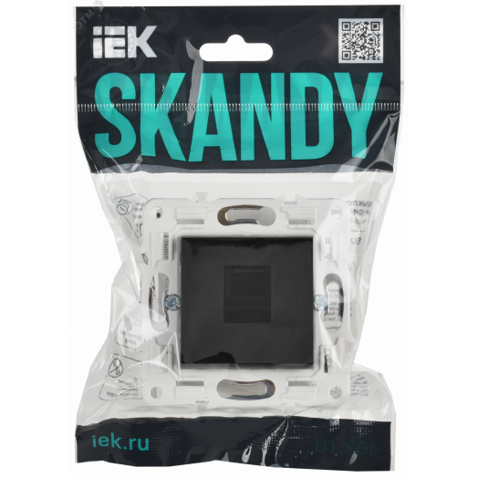 SKANDY Розетка компьютерная RJ45 кат.5E SK-K01Bl черный IEK