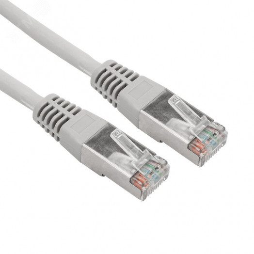 Патч-корд F/UTP CAT 6, RJ45-RJ45, 26AWG, LSZH, серый, 0.5м,